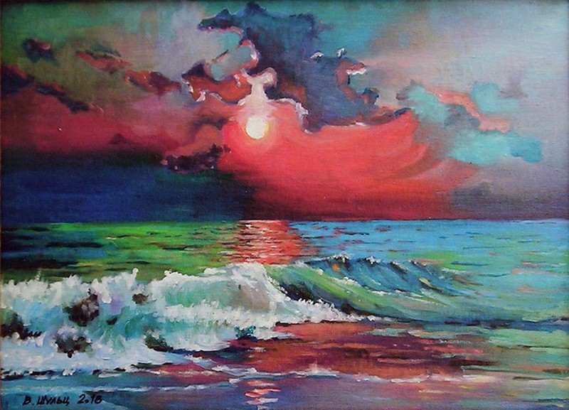 Море. Закат. Вид 2