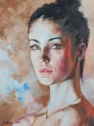 Портрет брюнетки